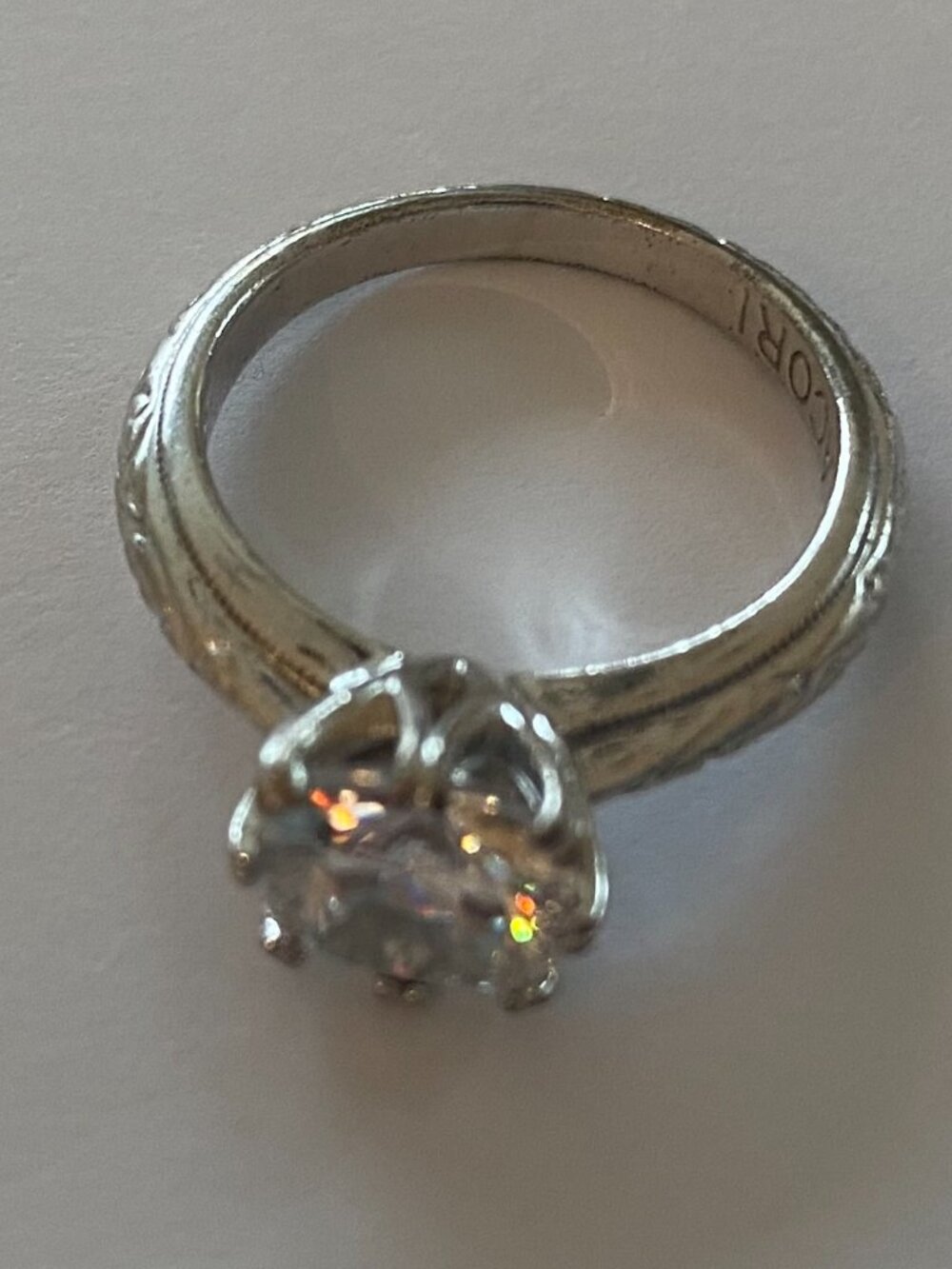 TACORI 925 Sterling Silver CZ ring, size 7 - Picture 3 of 7